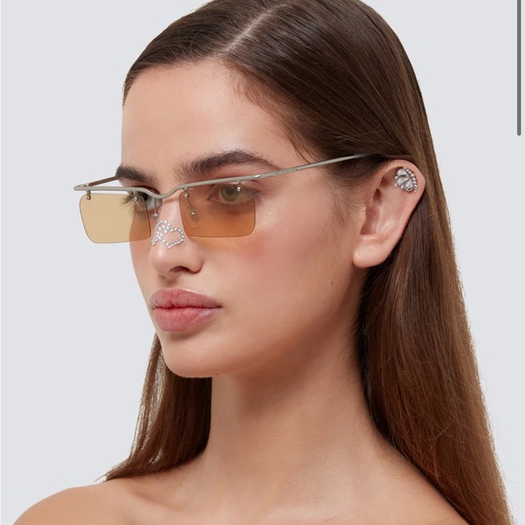 A BETTER FEELING M015 Beige Rectangular Sunglasses - Picture 9 of 9